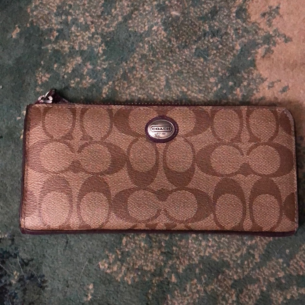 Coach zippered wallet